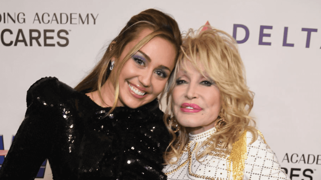 Miley Cyrus and Dolly Parton