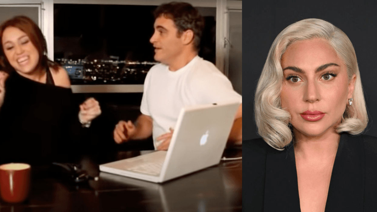 Miley Cyrus and Joaquin Phoenix; Lady Gaga