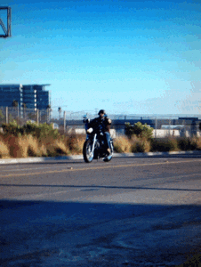 Motorcycle wheelie GIF