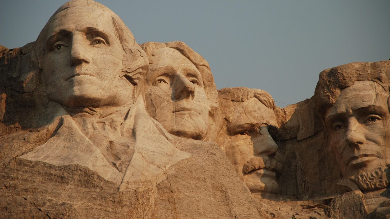 Mount Rushmore at sunset
