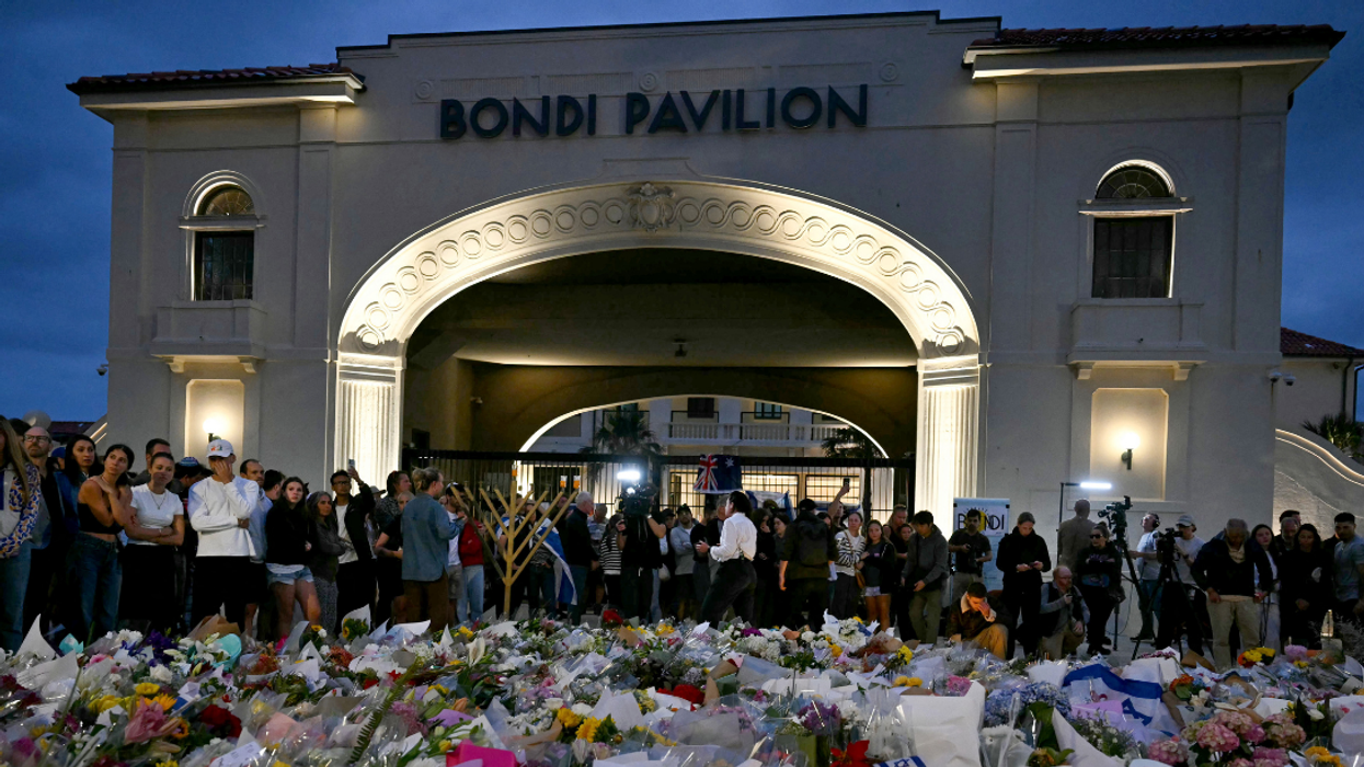 Mourners for victims of shooting at Bondi Beach at the Bondi Pavillion, in Sydney, Australia