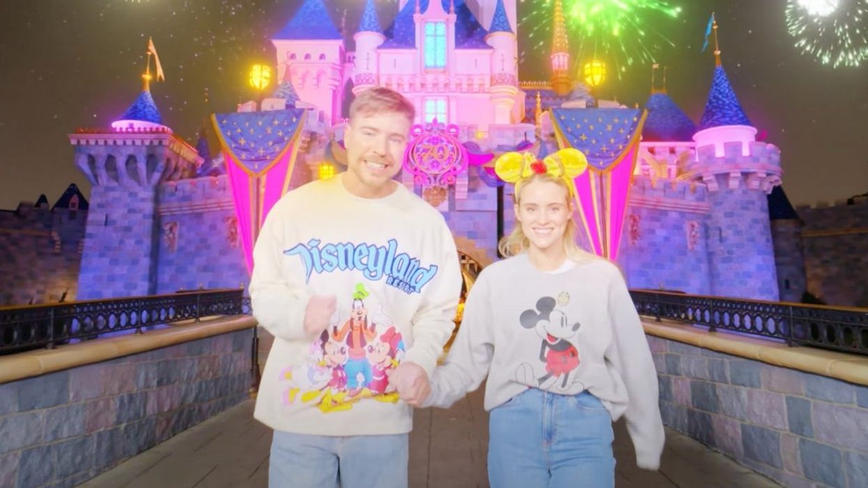 MrBeast and Thea Booysen at Disneyland