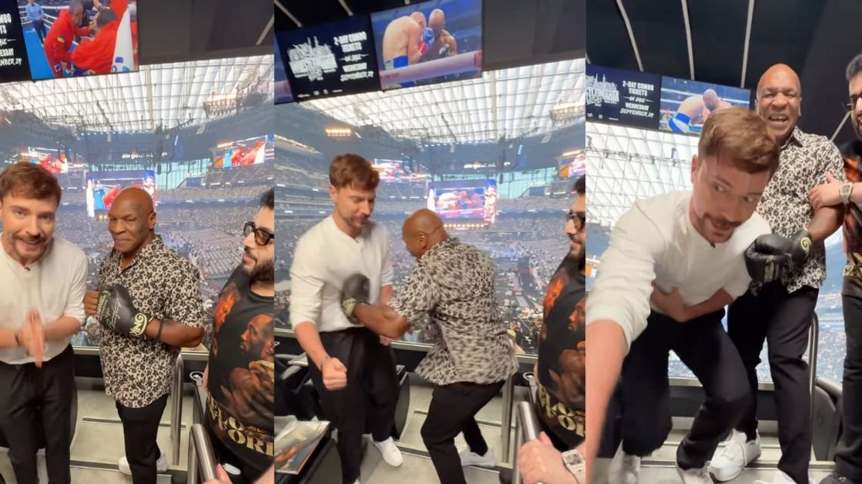 MrBeast asked Mike Tyson to punch him for clout during the Canelo–Crawford fight.