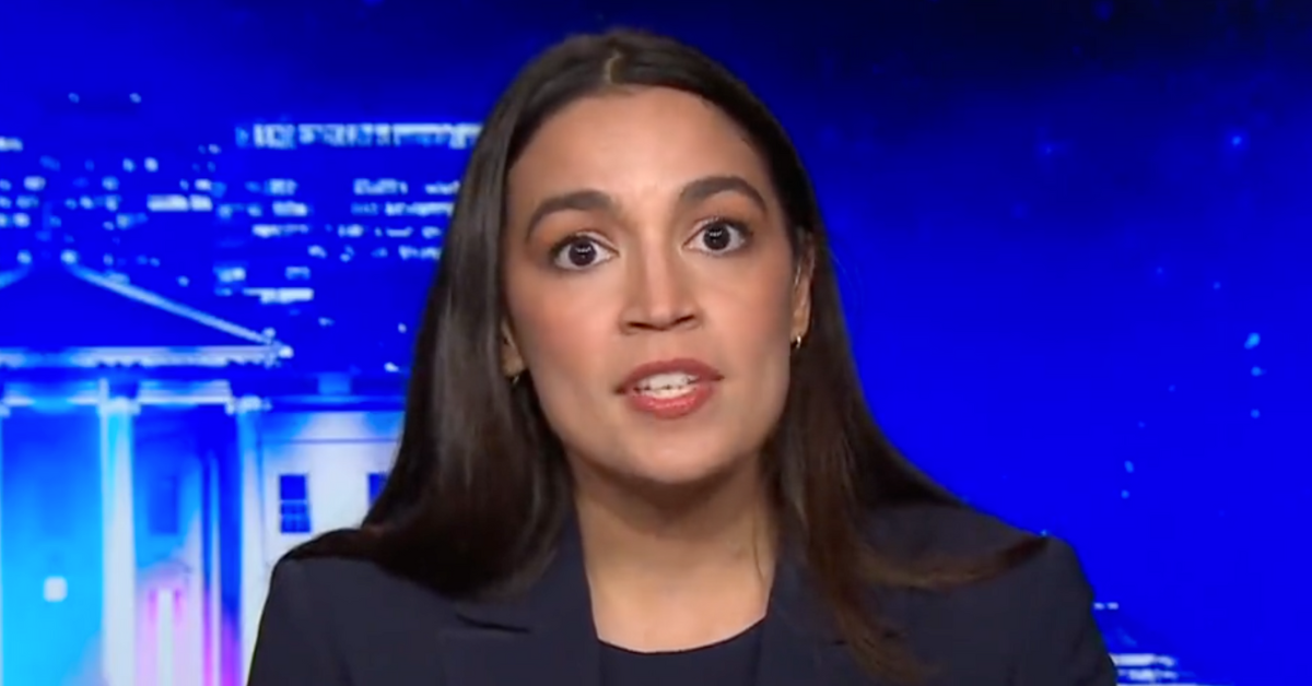 MSNBC screenshot of Alexandria Ocasio-Cortez