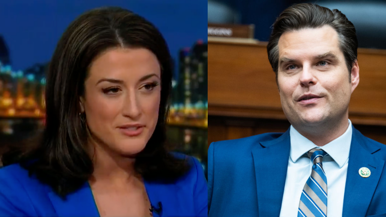 MSNBC screenshot of Cassidy Hutchinson; Matt Gaetz