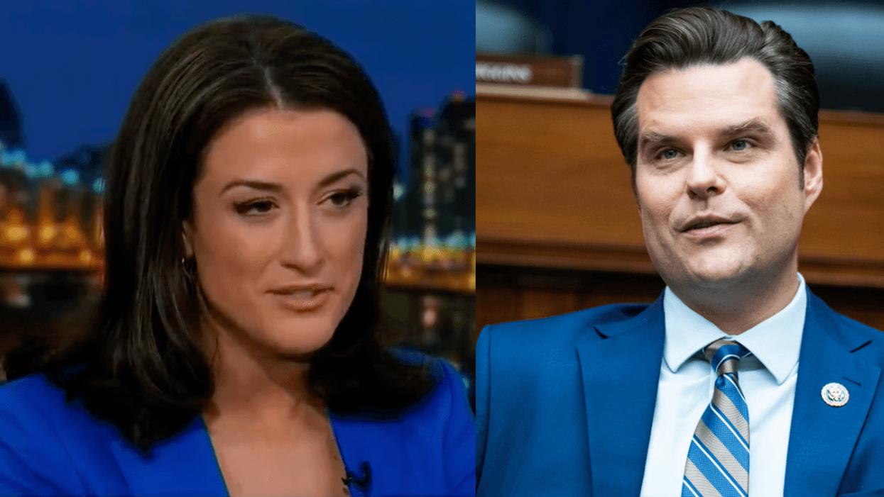 MSNBC screenshot of Cassidy Hutchinson; Matt Gaetz