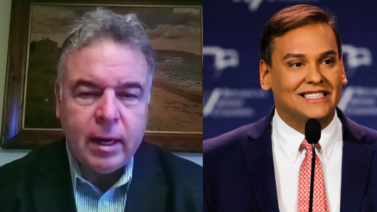 MSNBC screenshot of Grant Lally; George Santos