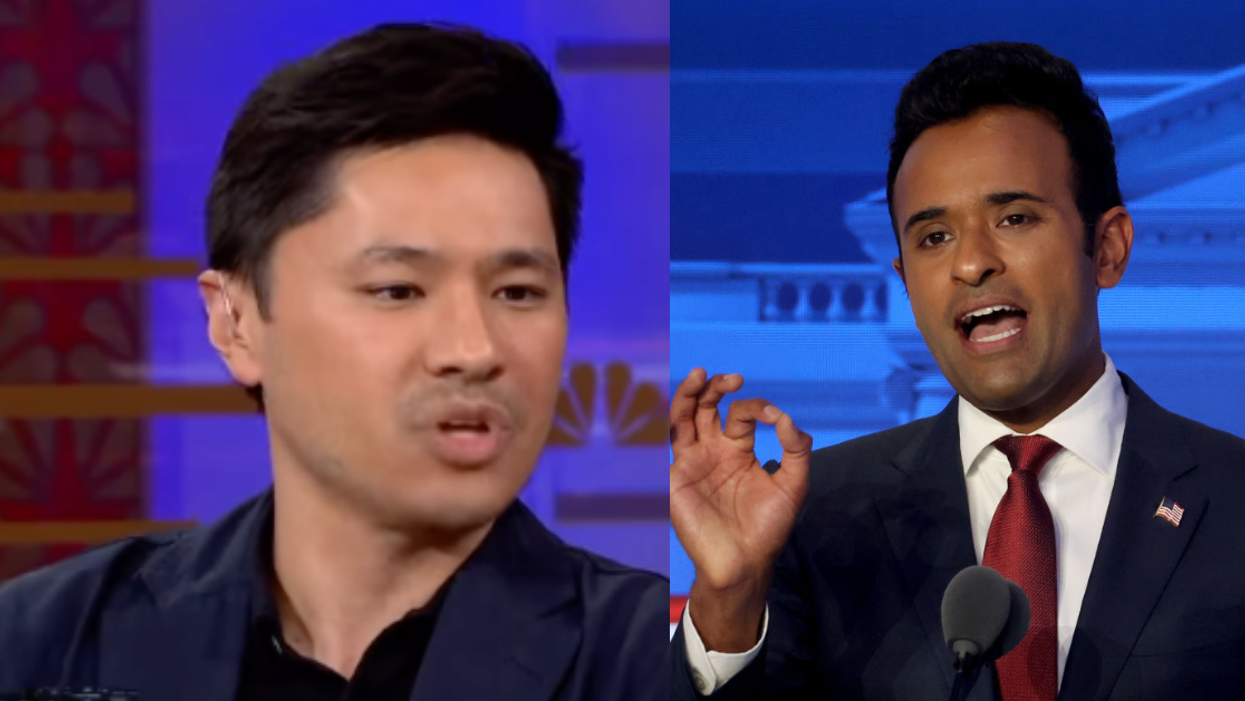 MSNBC screenshot of Pablo Torre; Vivek Ramaswamy