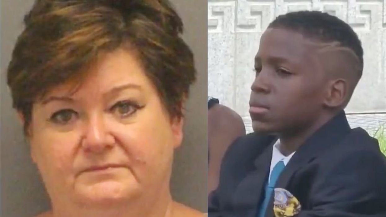 Mugshot of Kimberly Jennings; the boy