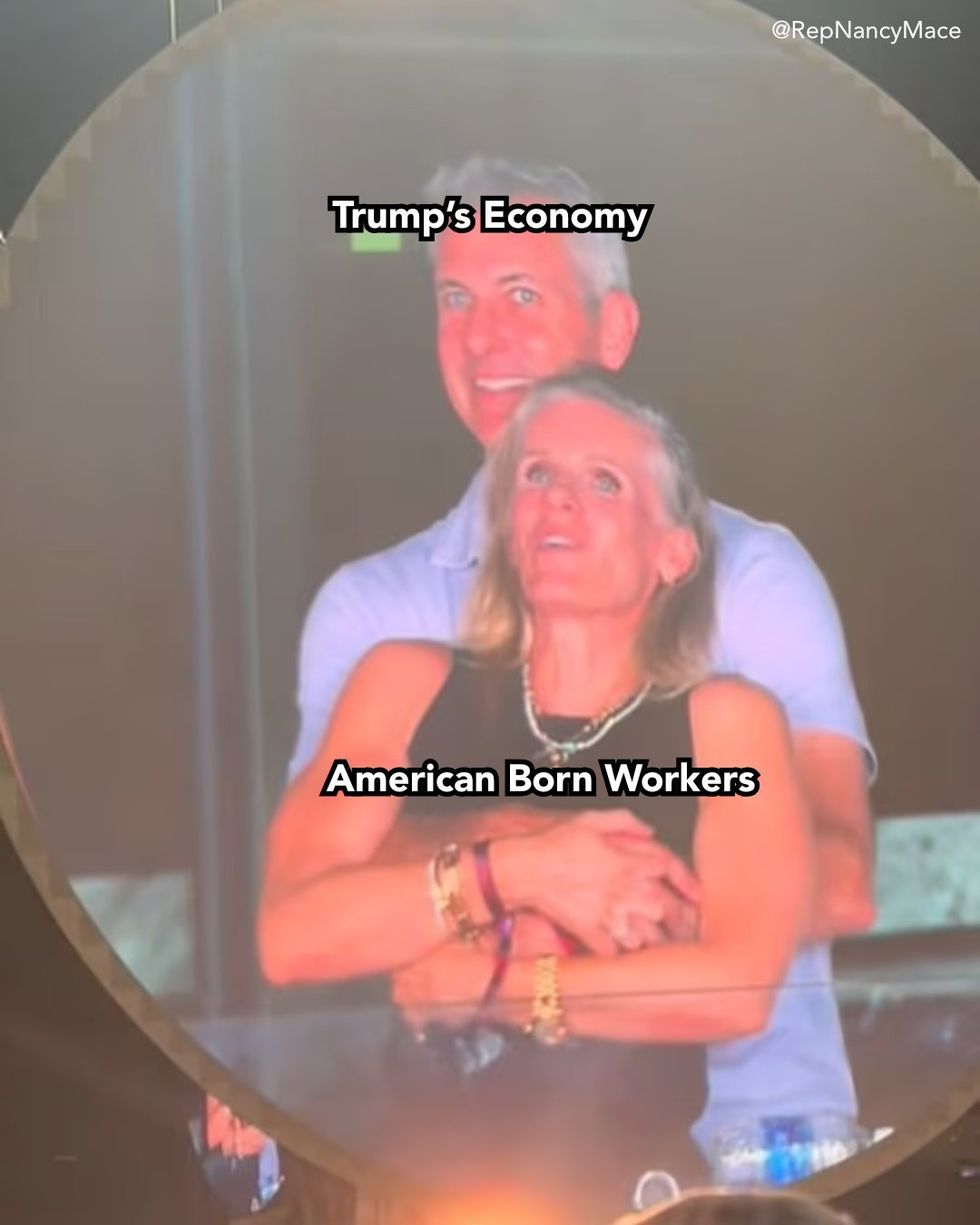Nancy Mace's Coldplay kiss cam meme