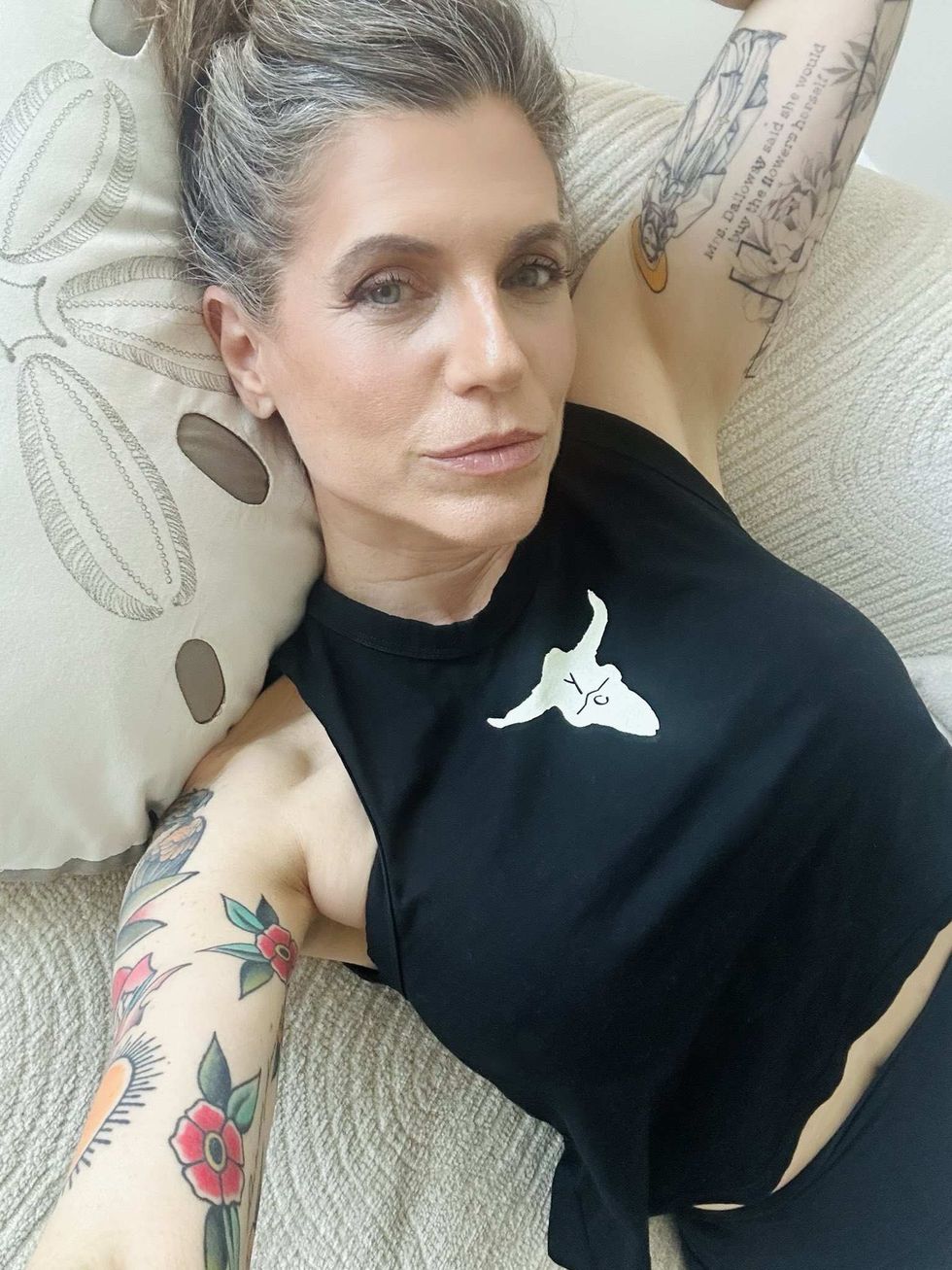 Nancy Mace showing off her tattoos
