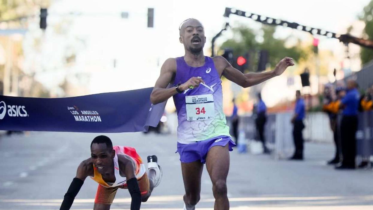 Nathan Martin winning the LA Marathon