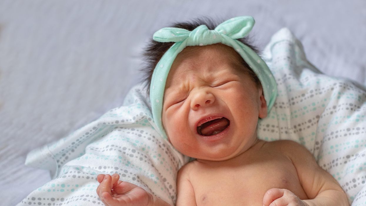 Newborn baby crying