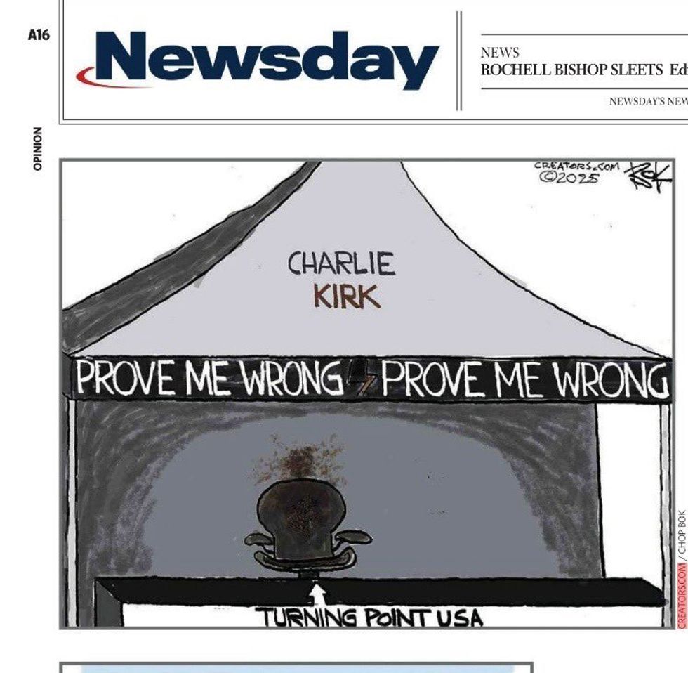 Newsday's Charlie Kirk cartoon