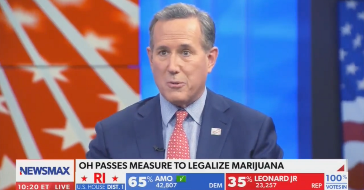Newsmax screenshot of Rick Santorum