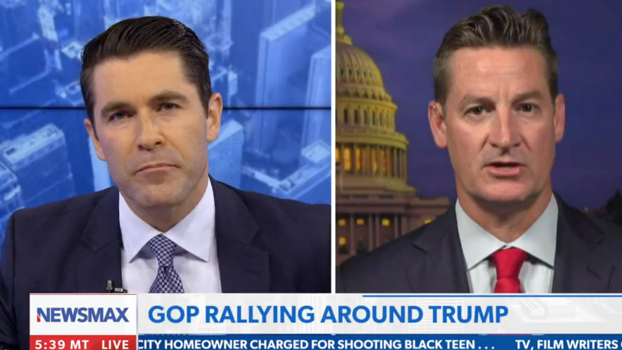 Newsmax screenshot of Rob Schmidtt and Greg Steube