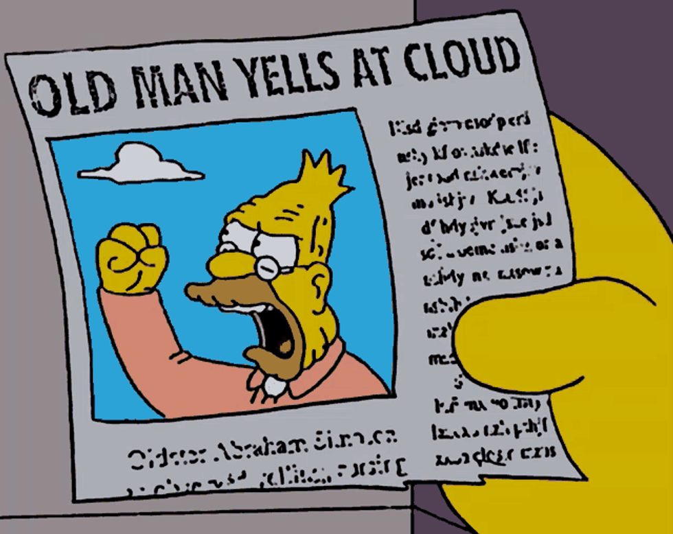 "Old Man Yells at Cloud" meme