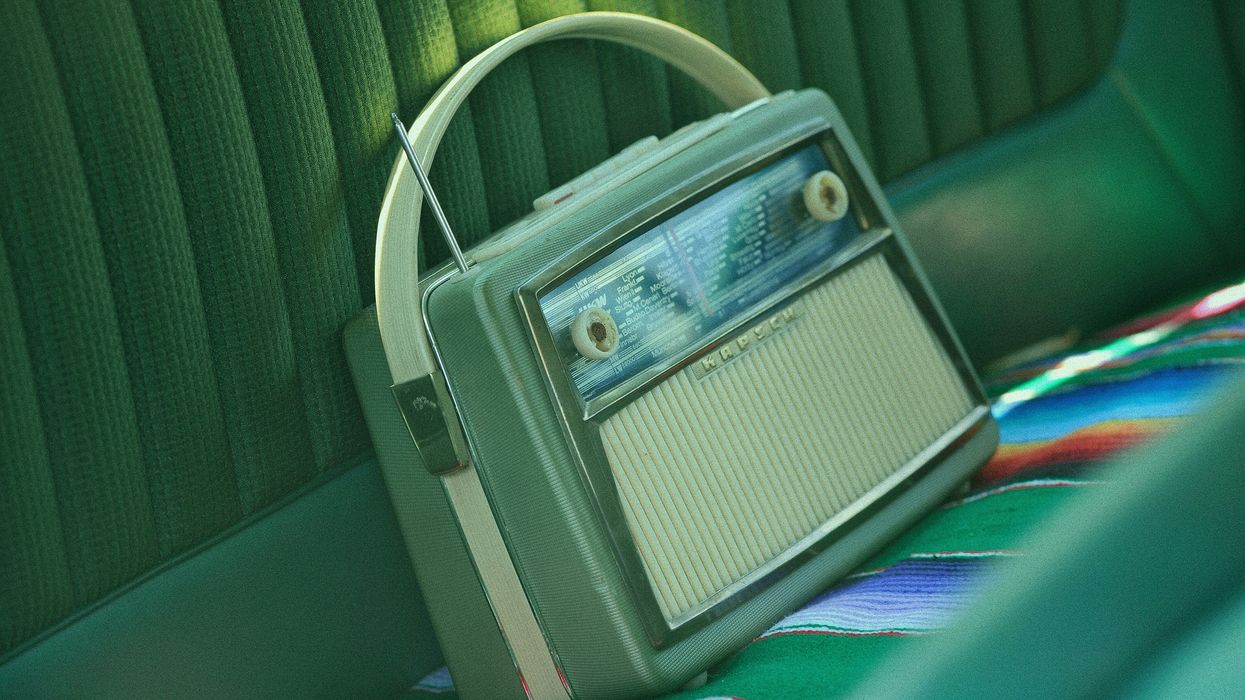 Old torquoise radio box