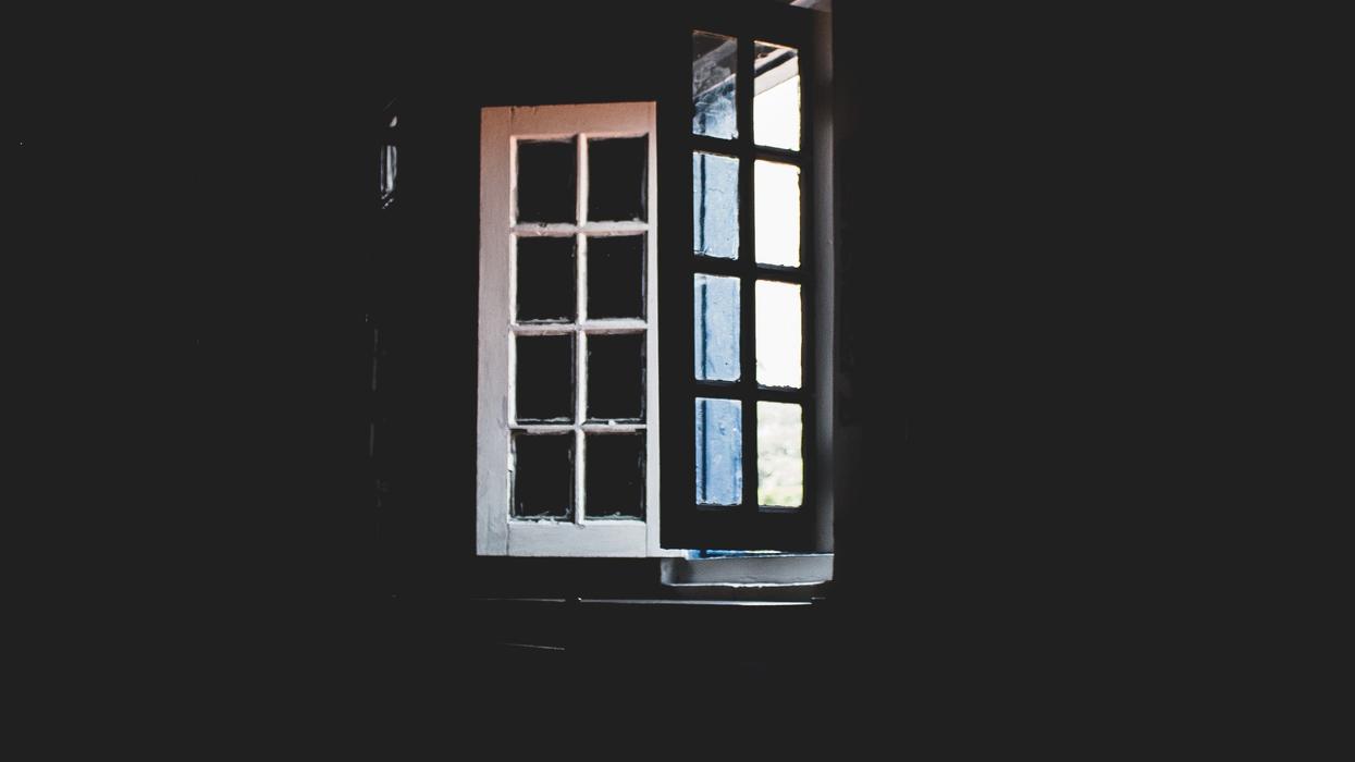 Open window at night