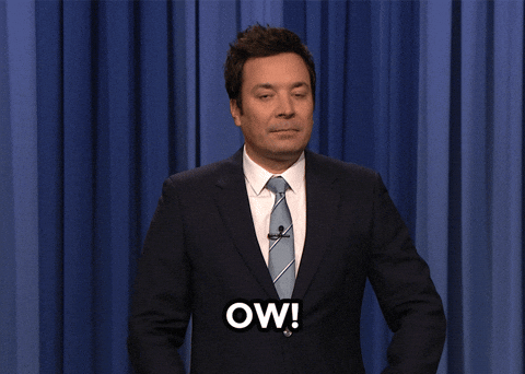 OW! GIF by The Tonight Show Starring Jimmy Fallon