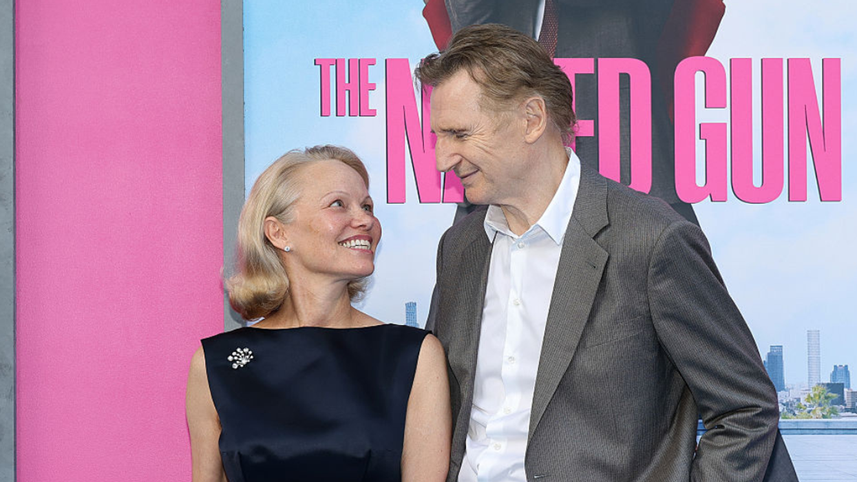 Pamela Anderson and Liam Neeson