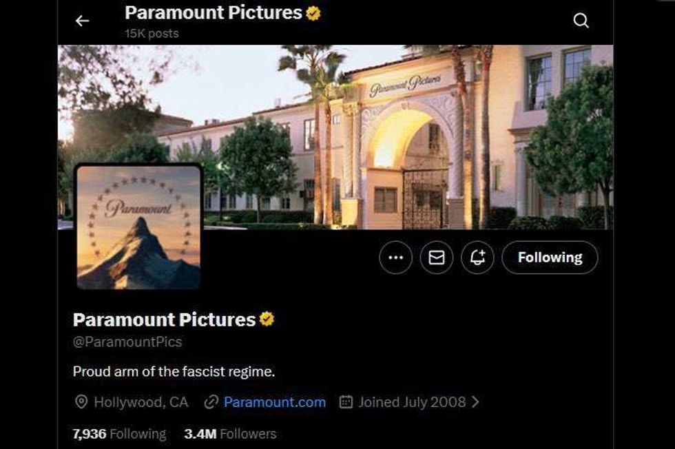 Paramount Pictures X bio change screenshot