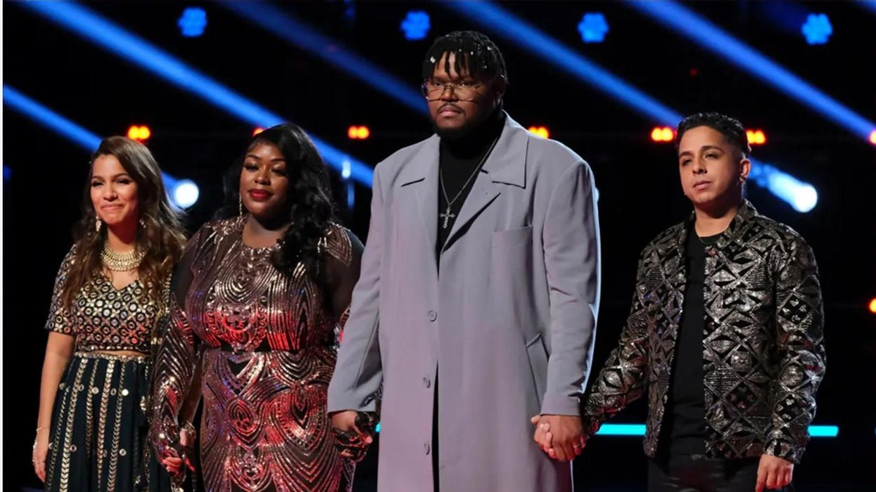 Parijita Bastola, Kim Cruse, Justin Aaron and Omar José Cardona of "The Voice" USA season 22