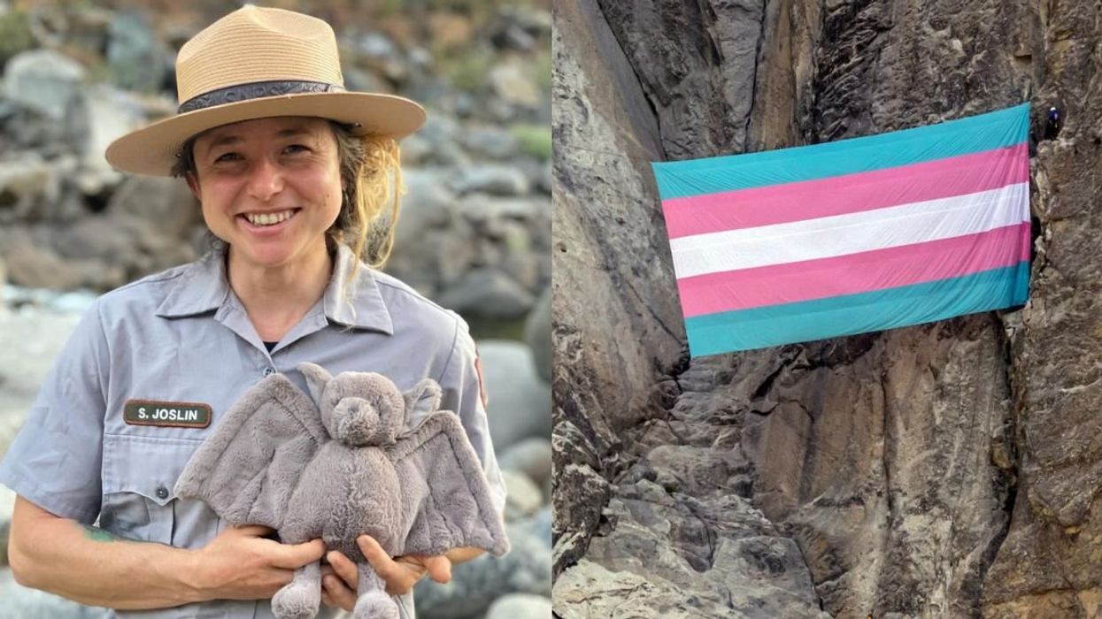 Park ranger Shannon “SJ” Joslin was fired after hanging a Trans Pride flag on Yosemite Park’s El Capitan mountain.