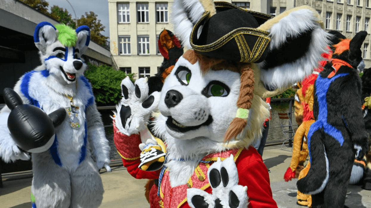 Participants at the meeting of the furry scene Eurofurence in the Hotel Estrel in Berlin, Germany