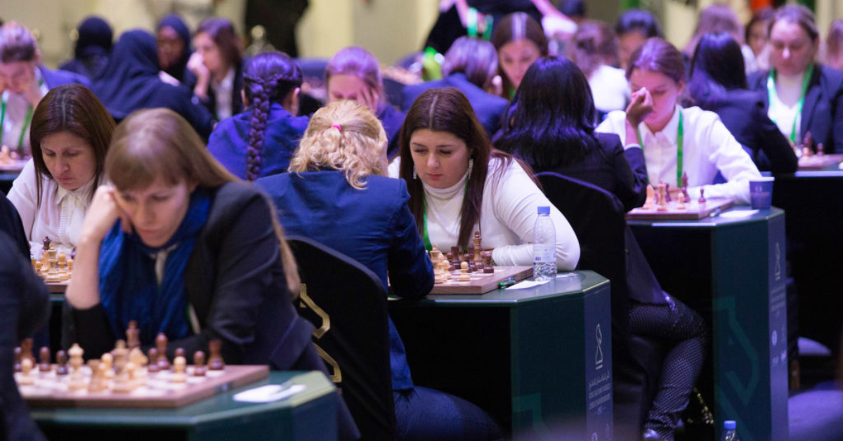 Participants attend the King Salman World Rapid and Blitz Championships