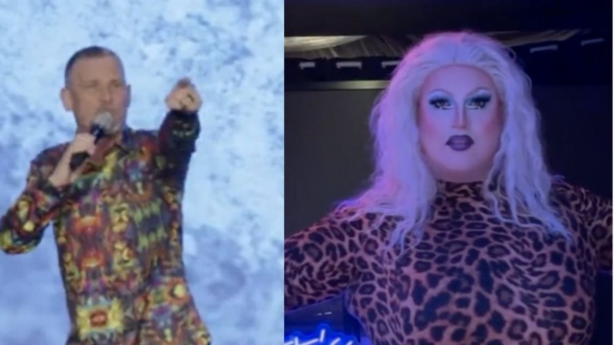 Pastor Greg Locke; drag queen performer Flamy Grant