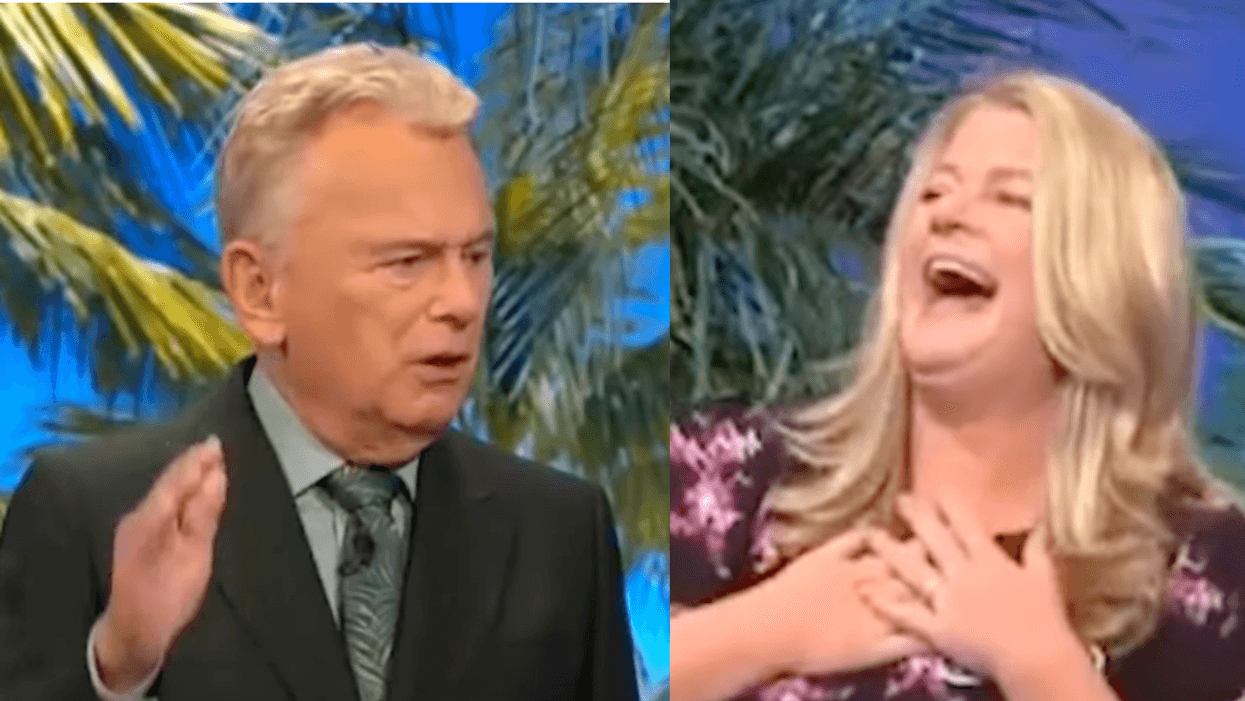 Pat Sajak; "Wheel of Fortune" contestant Nicole