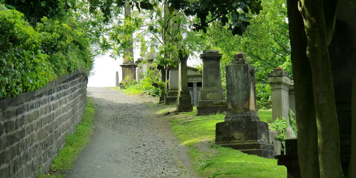 Path in a graveyard