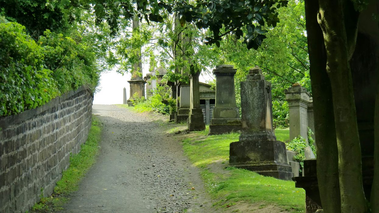 Path in a graveyard