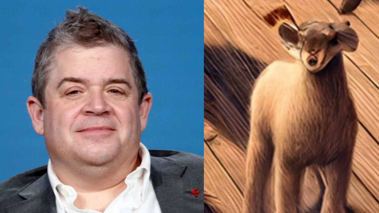Patton Oswalt; Screenshot of AI-generated animal from "Faith Alone Saves"' photo