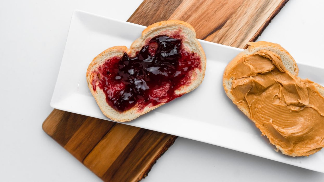 Peanut butter and jelly sandwich