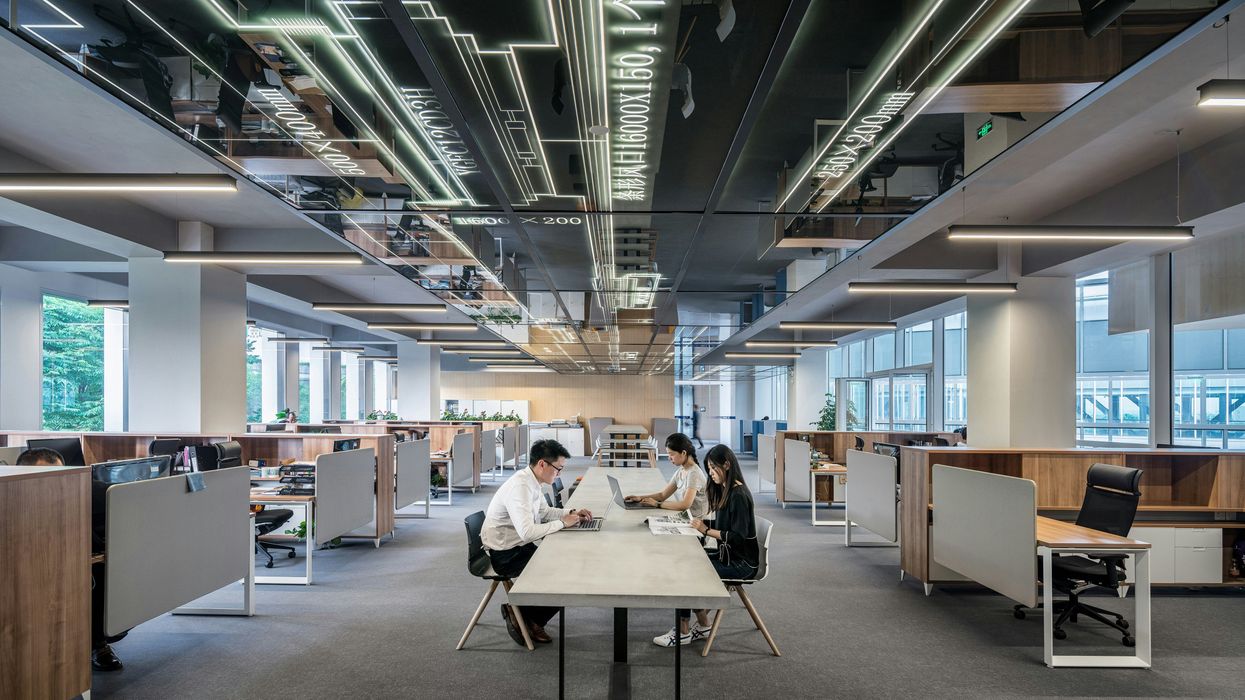 People working in a corporate office