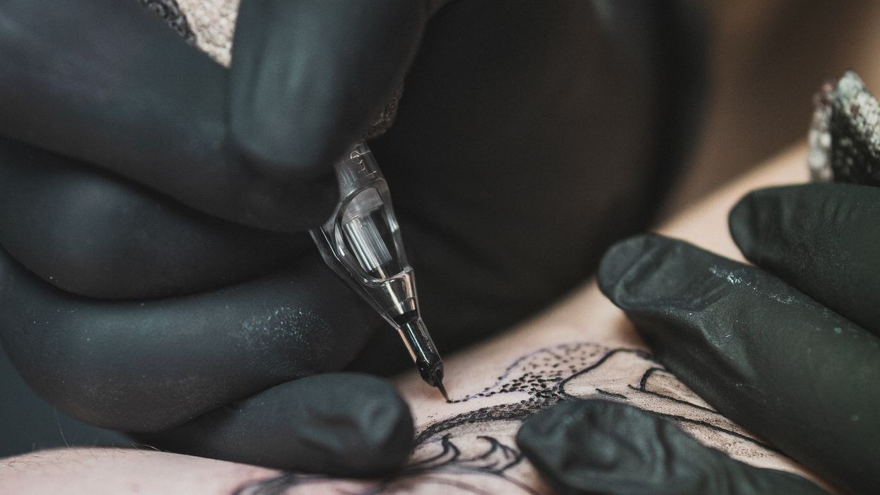 person getting a tattoo