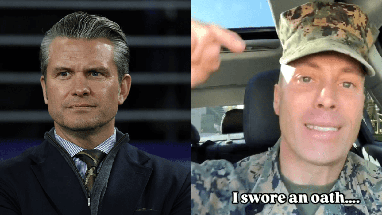 Pete Hegseth; Screenshot of Christian Bull