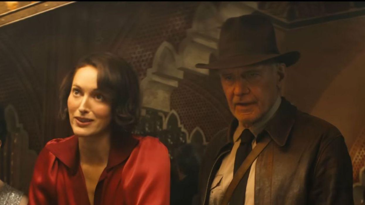 Phoebe Waller-Bridge and Harrison Ford