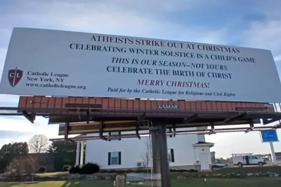 Photo of Catholic League's billboard