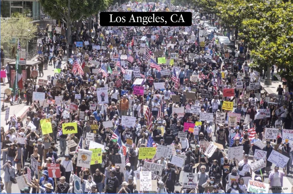 Photo of Los Angeles protest turnout