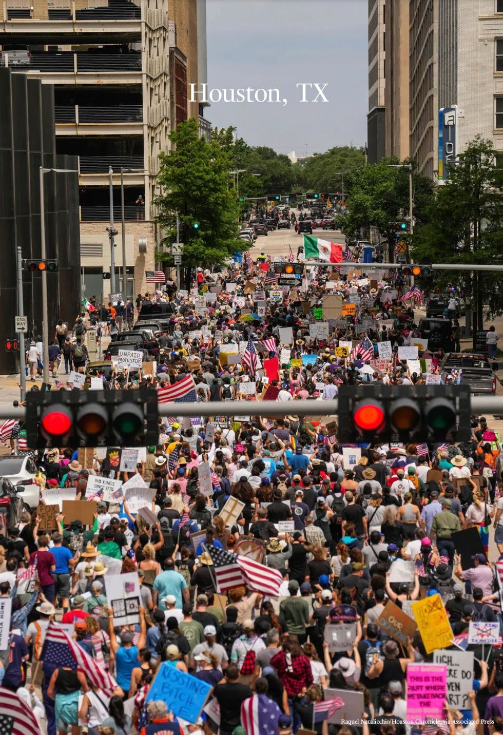 Photo of protest turnout in Houston, Texas