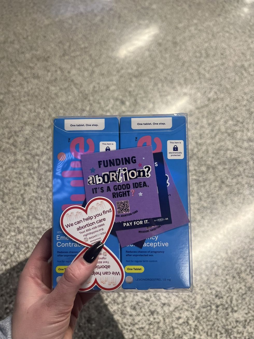 Photo of the Plan B and condoms Olivia Rodrigo handed out at her concert