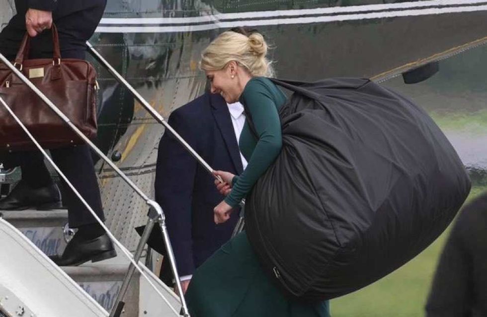 Photoshopped Natalie Harp duffel bag photo