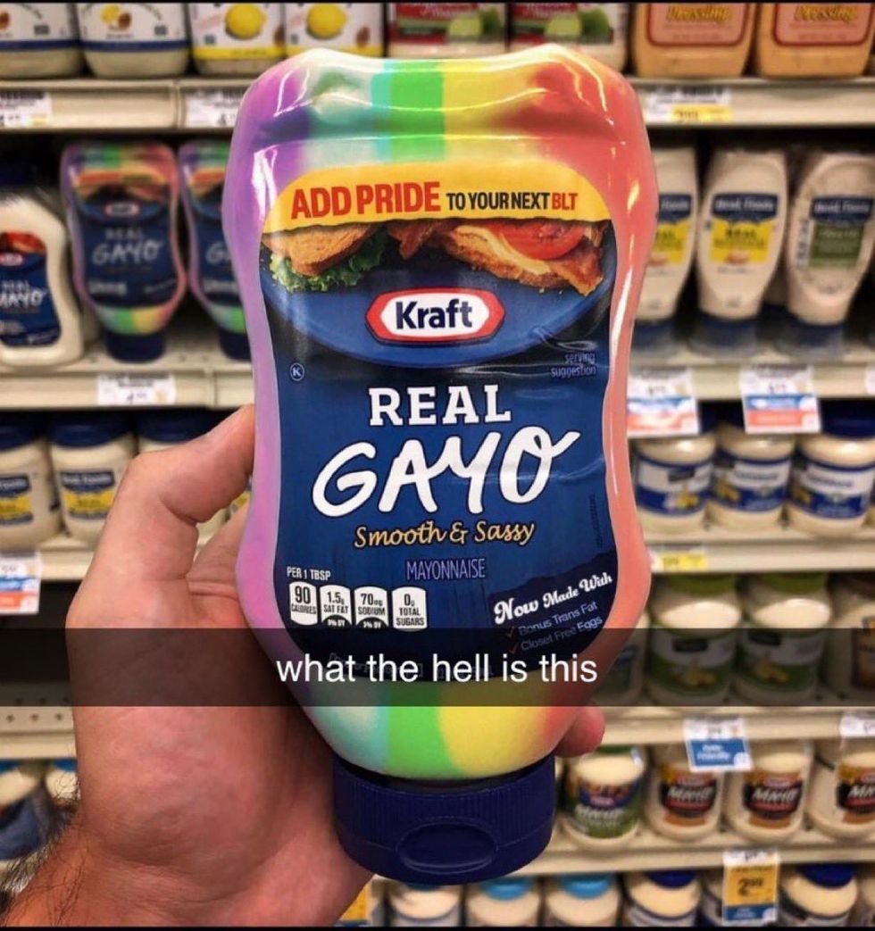 "Picture" of "Real Gayo" product shared by conservative X user