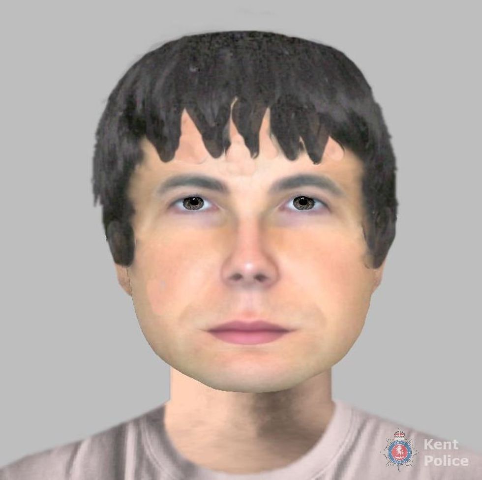 Police CGI image of suspect released by Kent Police