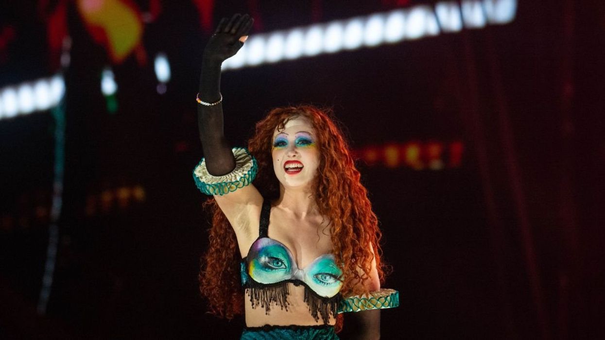 Pop star Chappell Roan stunned fans with a thong wardrobe surprise at her Forest Hills show.