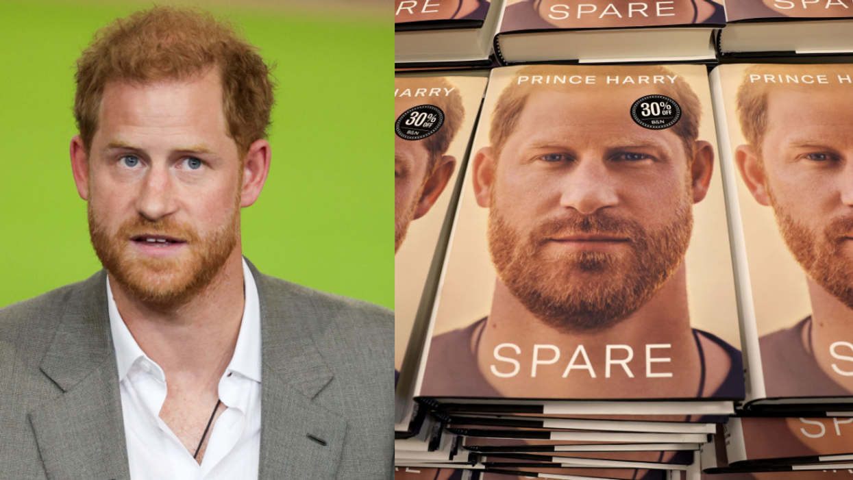 Prince Harry; Prince Harry's memoir "Spare" on sale in a bookstore