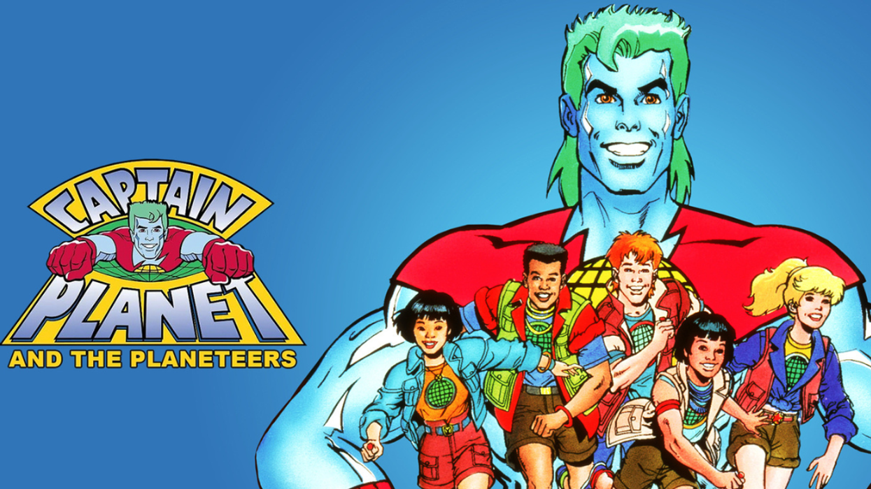 production still from Captain Planet and the Planeteers